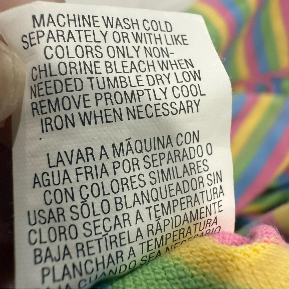 Y2K NWT The Children's Place Rainbow Striped Dress with Pink Accents Size 6-9 Mo